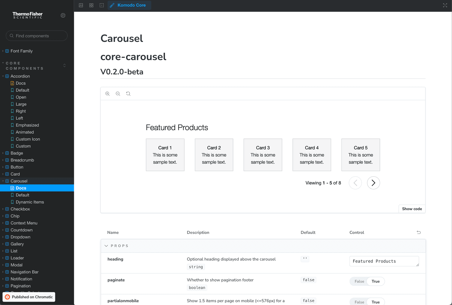 Komodo Carousel Component